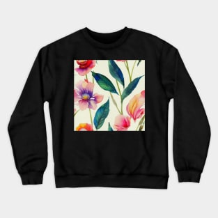 Colorful watercolor leaves pattern Crewneck Sweatshirt